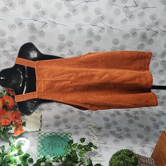 F21 Rust Overall Dress - Picture 5 of 7
